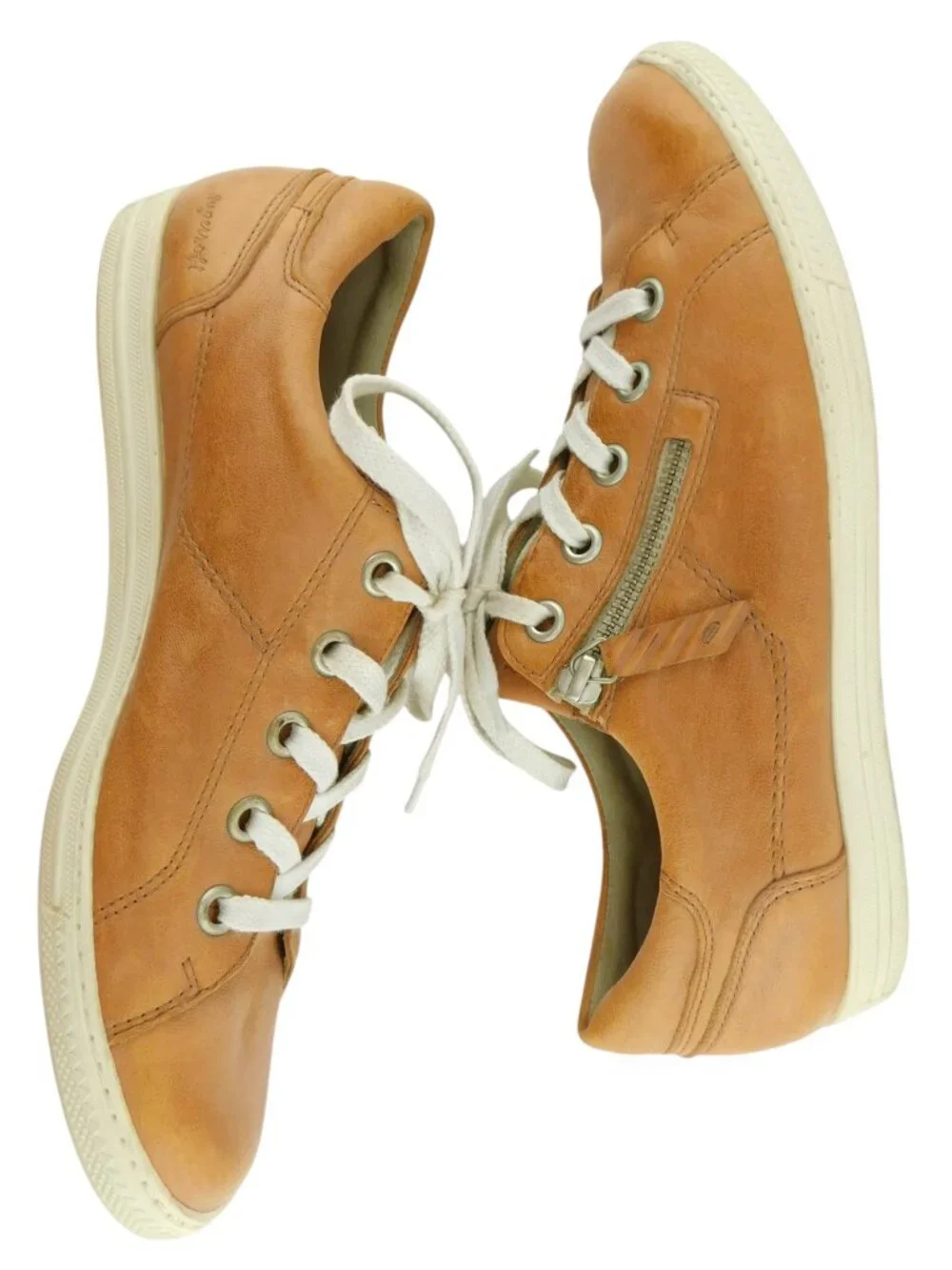 Paul Green Tan Brown Leather Lace-up Sneakers Shoes 7.5 UK / 9.5 US